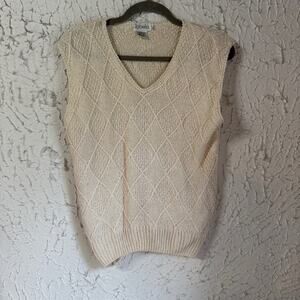 Vintage Rafaella Beige Knit Vest